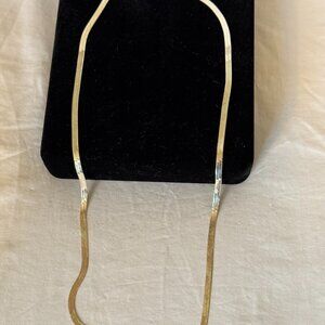 Vintage 30" 5mm Milor Italy Herringbone Solid 925 Sterling Silver Necklace